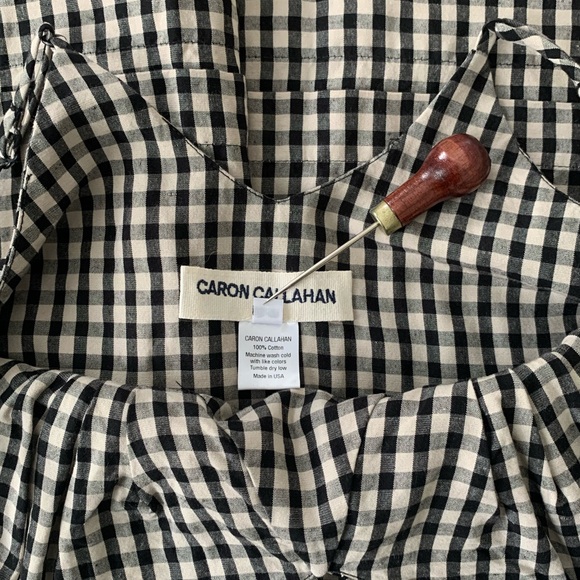 Caron Callahan Gail Dress in Black & White Gingham - Picture 8 of 8